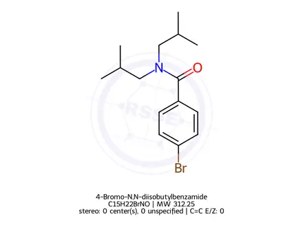 Chemical structure of 4-Bromo-N,N-diisobutylbenzamide