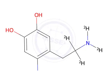 Chemical structure of 6-Nitrodopamine-d4