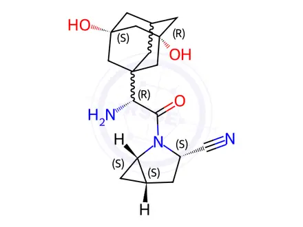 Chemical structure of (2S,2’R,cis)-7-Hydroxy-saxagliptin