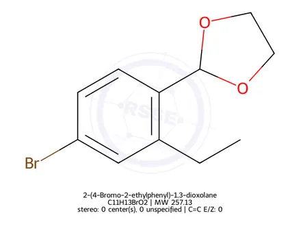 Chemical structure of 2-(4-Bromo-2-ethylphenyl)-1,3-dioxolane