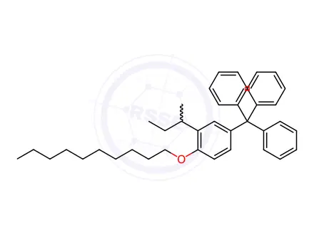 Chemical structure of 2-sec-Butyl-1-(decyloxy)-4-tritylbenzene