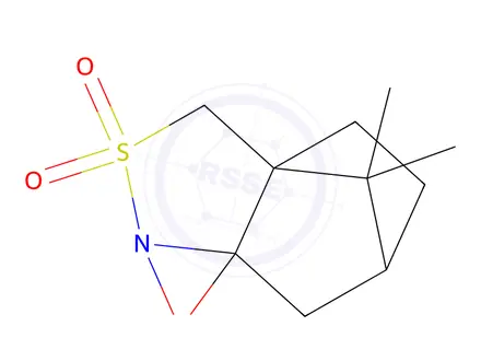 Chemical structure of rel-(4aR,7S,8aR)-9,9-Dimethyltetrahydro-4H-4a,7-methanobenzo[c][1,2]oxazireno[2,3-b]isothiazole 3,3-dioxide