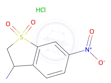 Chemical structure of 3-amino-6-nitro-2,3-dihydro-1$l^{6}-benzothiophene-1,1-dione hydrochloride