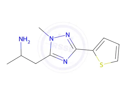 Chemical structure of 1-(1-Methyl-3-(thiophen-2-yl)-1h-1,2,4-triazol-5-yl)propan-2-amine