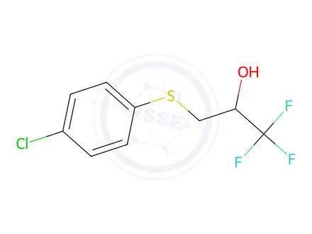 Chemical structure of 3-[(4-chlorophenyl)sulfanyl]-1,1,1-trifluoropropan-2-ol