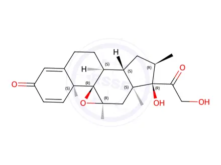 Chemical structure of (11α,16α)-9,11-Epoxy-17,21-dihydroxy-16-methylpregna-1,4-diene-3,20-dione