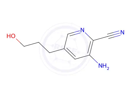 Chemical structure of 3-Amino-5-(3-hydroxypropyl)picolinonitrile