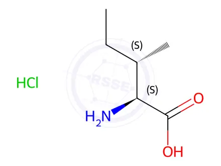 Chemical structure of L-Isoleucine hydrochloride