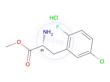 Chemical structure of Methyl (2r)-2-amino-3-(5-chloro-2-fluorophenyl)propanoate hydrochloride