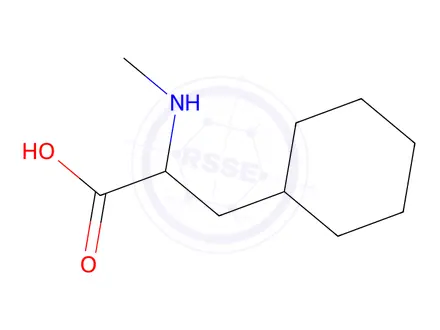 Chemical structure of Cyclohexanepropanoic acid, α-(methylamino)-, (αR)-