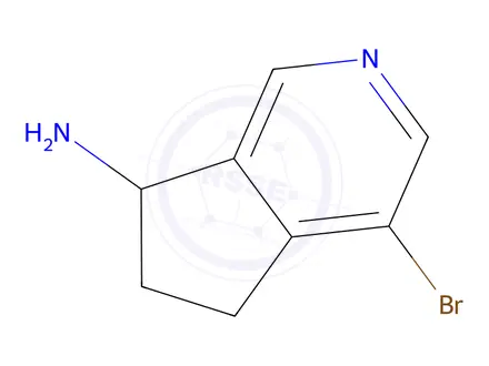 Chemical structure of 4-Bromo-6,7-dihydro-5H-cyclopenta[c]pyridin-7-amine