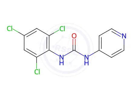 Chemical structure of N-(4-Pyridyl)-N’-(2,4,6-trichlorophenyl)urea