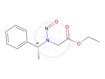 Chemical structure of (R)-ethyl 2-(nitroso(1-phenylethyl)amino)acetate