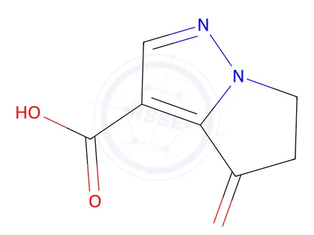Chemical structure of 4-Oxo-5,6-dihydro-4H-pyrrolo[1,2-b]pyrazole-3-carboxylic acid