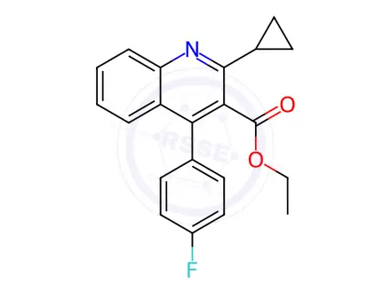 Chemical structure of Ethyl 2-cyclopropyl-4-(4-fluorophenyl)quinoline-3-carboxylate