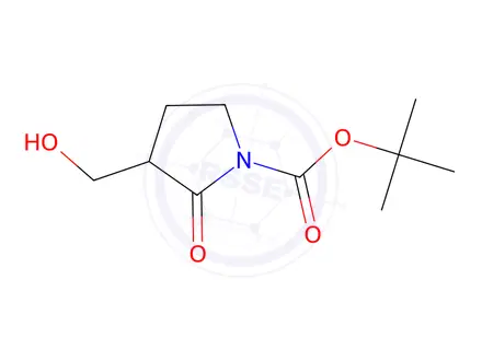 Chemical structure of Tert-butyl 3-(hydroxymethyl)-2-oxopyrrolidine-1-carboxylate