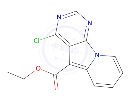 Chemical structure of ethyl 4-chloropyrimido[5,4-b]indolizine-5-carboxylate