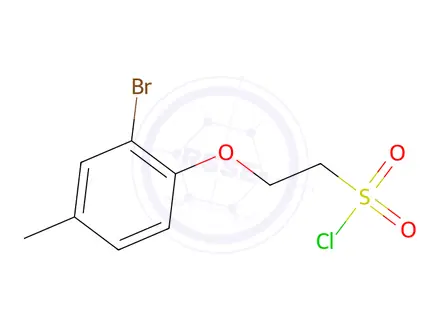 Chemical structure of 2-(2-Bromo-4-methylphenoxy)ethane-1-sulfonyl chloride
