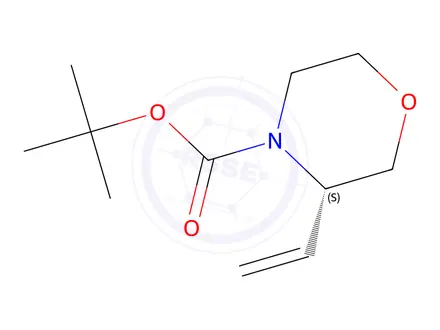 Chemical structure of (S)-tert-Butyl 3-vinylmorpholine-4-carboxylate