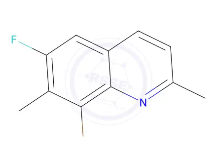 Chemical structure of 8-Bromo-6-fluoro-2,7-dimethylquinoline