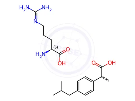 Chemical structure of Ibuprofen L-Arginine