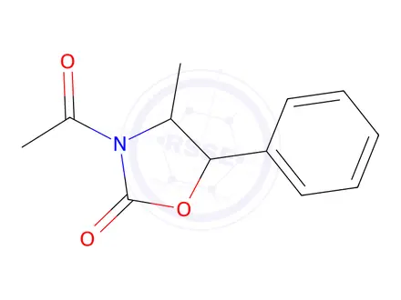 Chemical structure of N-acetyl-(4S,5R)-4-methyl5-phenyl-2-oxazolidinone