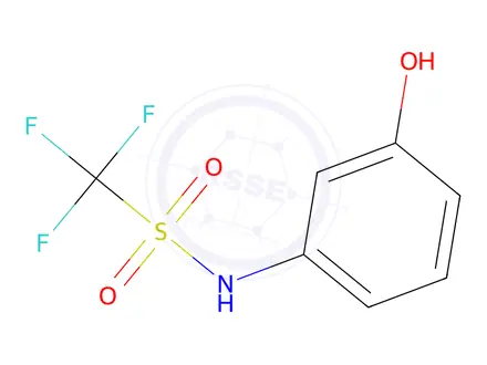 Chemical structure of Methanesulfonamide, 1,1,1-trifluoro-N-(3-hydroxyphenyl)-