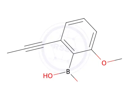 Chemical structure of (2-Methoxy-6-(prop-1-yn-1-yl)phenyl)boronic acid