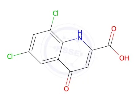 Chemical structure of 6,8-Dichloro-4-oxo-1,4-dihydroquinoline-2-carboxylic acid