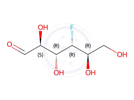 Chemical structure of 4-Deoxy-4-fluoro-D-mannose