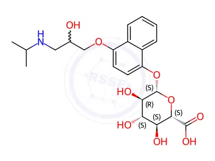 Chemical structure of 4-Hydroxy Propranolol Glucuronide (Mixture of Diastereomers)