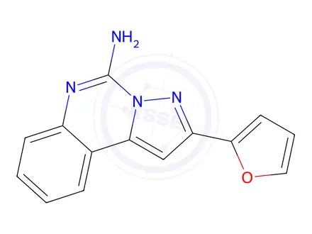 Chemical structure of 2-(Furan-2-yl)pyrazolo[1,5-c]quinazolin-5-amine