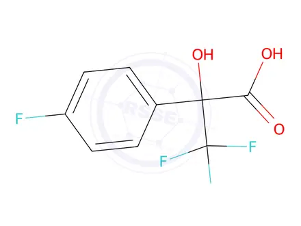 Chemical structure of 3,3,3-Trifluoro-2-(4-fluorophenyl)-2-hydroxypropanoic acid
