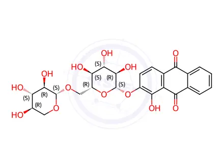 Chemical structure of Ruberythric acid