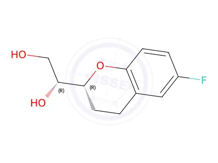 Chemical structure of (1’R,2R)-2-(1’,2’-Dihydroxyethyl)-6-fluorochromane