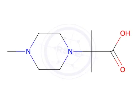 Chemical structure of 2-Methyl-2-(4-methylpiperazin-1-yl)propanoic acid