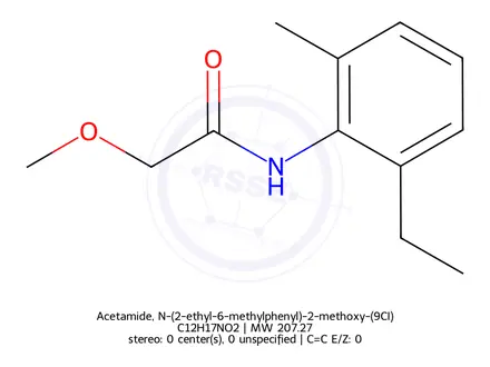 Chemical structure of Acetamide, N-(2-ethyl-6-methylphenyl)-2-methoxy-(9CI)