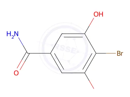 Chemical structure of 4-Bromo-3,5-dihydroxybenzamide