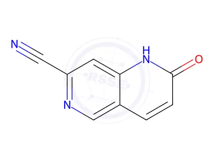 Chemical structure of 2-oxo-1H-1,6-naphthyridine-7-carbonitrile