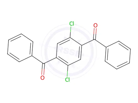 Chemical structure of (2,5-Dichloro-1,4-phenylene)bis(phenylmethanone)