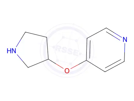 Chemical structure of 4-(Pyrrolidin-3-yloxy)pyridine