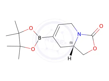Chemical structure of (8aS)-7-(4,4,5,5-tetramethyl-1,3,2-dioxaborolan-2-yl)-1,5,8,8a-tetrahydrooxazolo[3,4-a]pyridin-3-one