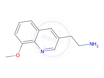 Chemical structure of 2-(8-Methoxyquinolin-3-yl)ethan-1-amine