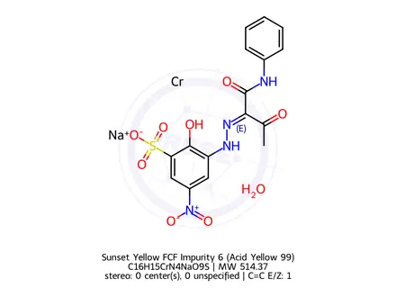 Chemical structure of Sunset Yellow FCF Impurity 6 (Acid Yellow 99)
