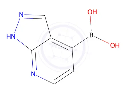 Chemical structure of (1H-Pyrazolo[3,4-b]pyridin-4-yl)boronic acid