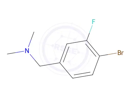 Chemical structure of 1-(4-Bromo-3-fluorophenyl)-N,N-dimethylmethanamine