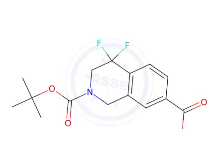 Chemical structure of 2-(Tert-butoxycarbonyl)-4,4-difluoro-1,2,3,4-tetrahydroisoquinoline-7-carboxylic acid