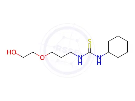 Chemical structure of 1-cyclohexyl-3-[3-(2-hydroxyethoxy)propyl]thiourea