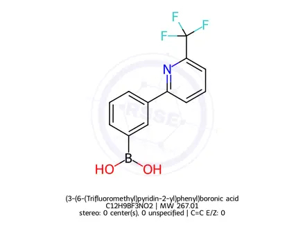 Chemical structure of (3-(6-(Trifluoromethyl)pyridin-2-yl)phenyl)boronic acid