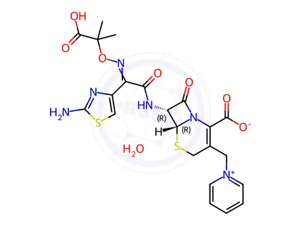 Chemical structure of Ceftazidime Hydrate (~5% Sodium Carbonate as stabilizer)